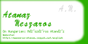 atanaz meszaros business card